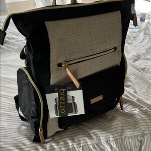 Black and Tan Baby Bag